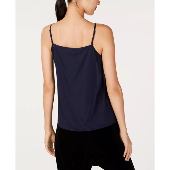 EILEEN FISHER Dove Taupe Grey 100% Silk Habotai Camisole Tank Top, Size L - Picture 3 of 12